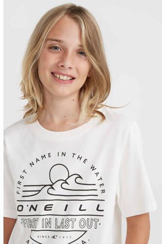 O'Neill T-shirt met printopdruk wit Jongens Katoen Ronde hals Printopdruk 116