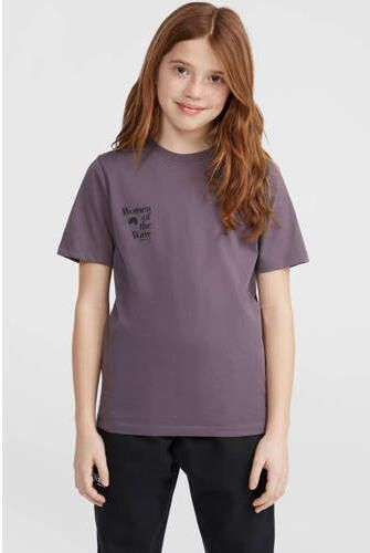 O'Neill T-shirt paars Meisjes Katoen Ronde hals Effen 128 - Foto 3