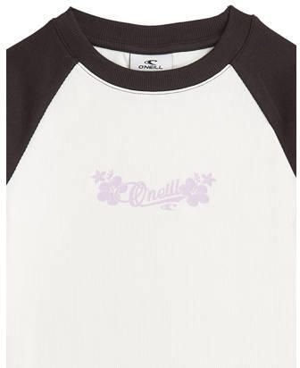 O'Neill T-shirt wit rib gebreid Meisjes Stretchkatoen Ronde hals Logo - Foto 3