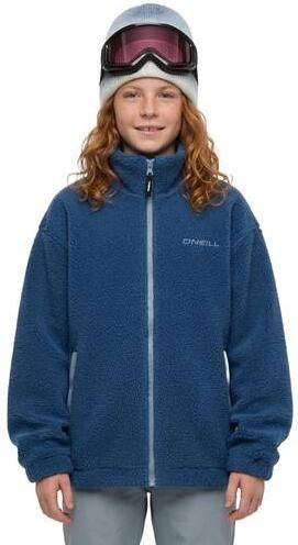 O'Neill teddy outdoor vest met print blauw Fleece Opstaande kraag