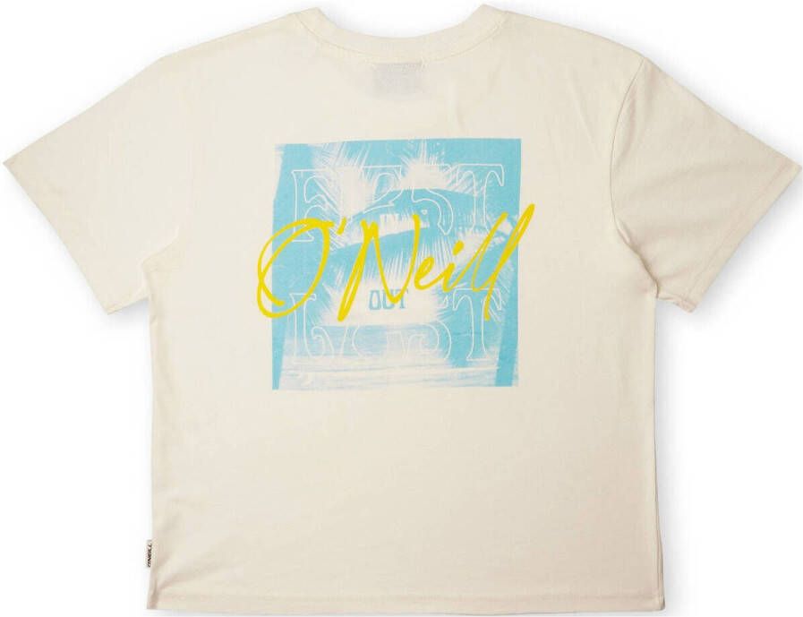 O'Neill T-shirt met backprint wit Katoen Ronde hals Backprint 128