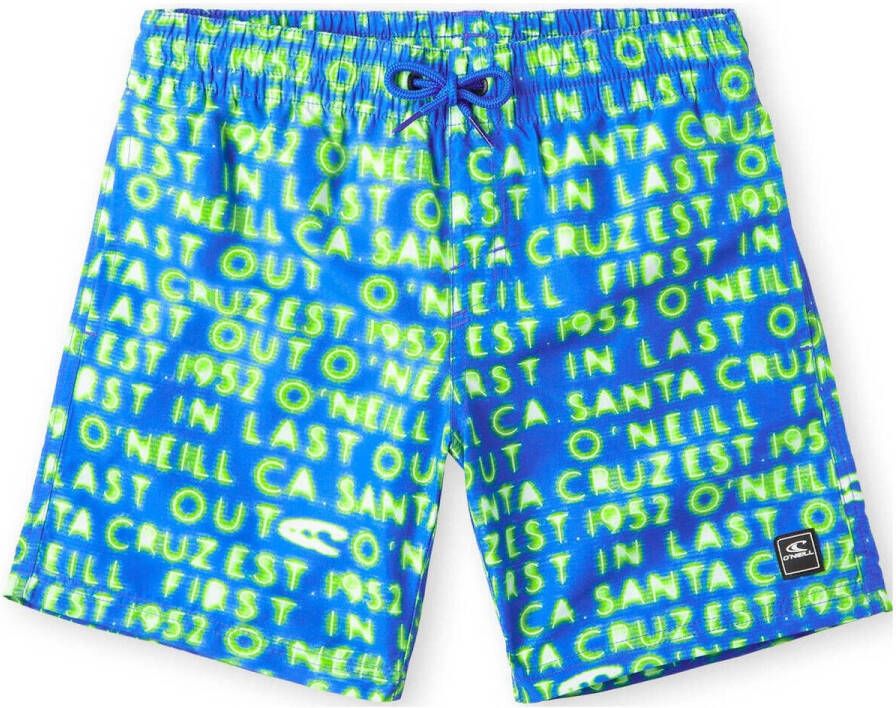 O'Neill zwemshort Cali blauw groen Jongens Polyester All over print 152