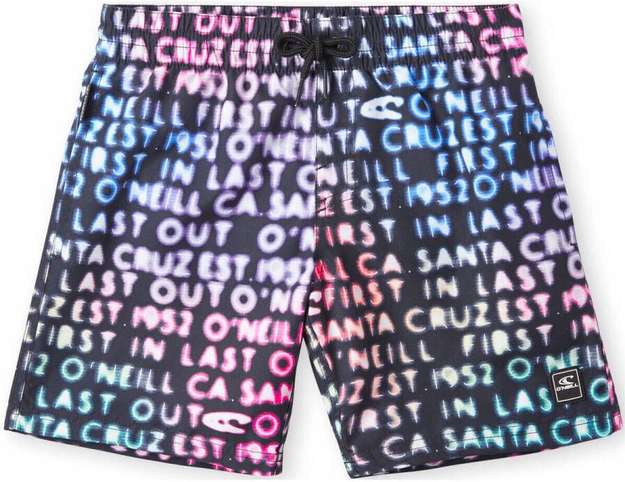 O'Neill zwemshort Cali zwart neon Jongens Gerecycled polyester (duurzaam) 152