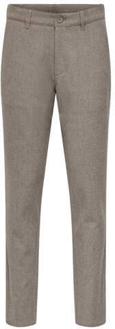 ONLY & SONS JUNIOR chino grijsbruin Broek Jongens Polyester Effen - Foto 3