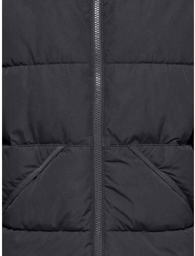 ONLY & SONS JUNIOR gewatteerde winterjas antraciet Grijs Jongens Polyester Opstaande kraag - Foto 3