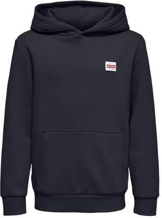 ONLY & SONS JUNIOR hoodie donkerblauw Sweater Jongens Katoen Capuchon