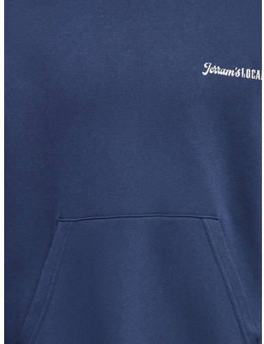 ONLY & SONS JUNIOR hoodie met backprint blauw Sweater Jongens Katoen Capuchon - Foto 4