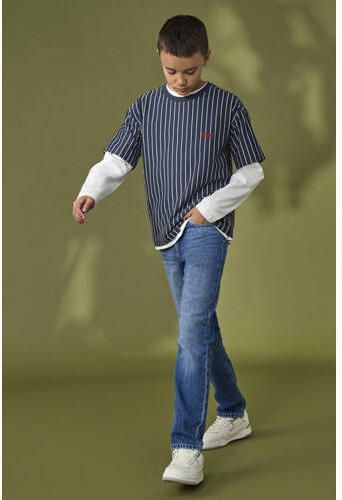 ONLY & SONS JUNIOR straight leg jeans medium blue denim Blauw Effen - Foto 3