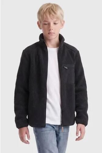 ONLY & SONS JUNIOR teddy jas zwart Jongens Polyester Opstaande kraag - Foto 2