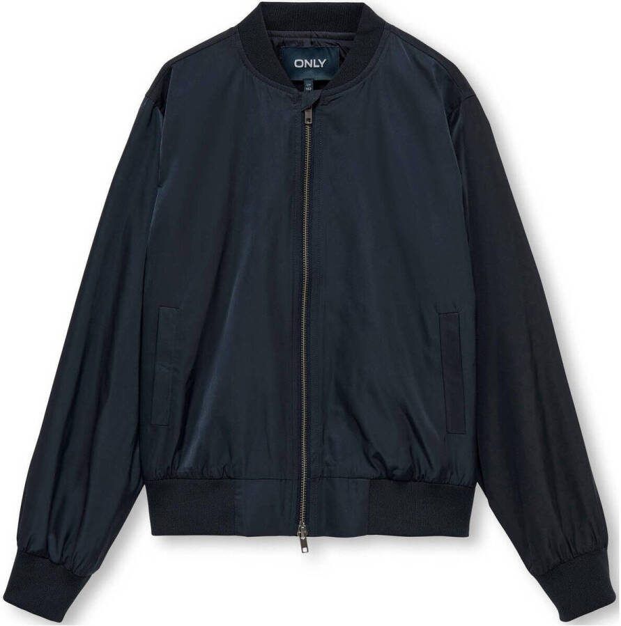 Only KIDS BOY bomberjack zomer KOBBASS ZIP BOMBER OTW donkerblauw Jas Jongens Polyester Ronde hals 128
