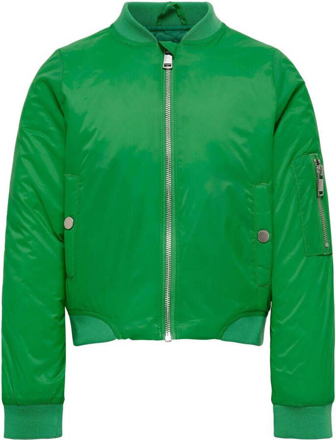 Only KIDS GIRL bomberjack tussen KOGTHILDE groen Jas Meisjes Polyester Ronde hals 110