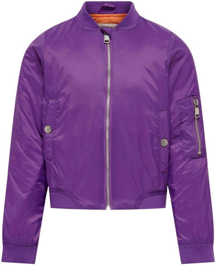 Only KIDS GIRL bomberjack tussen KOGTHILDE paars Jas Meisjes Polyester Ronde hals 104