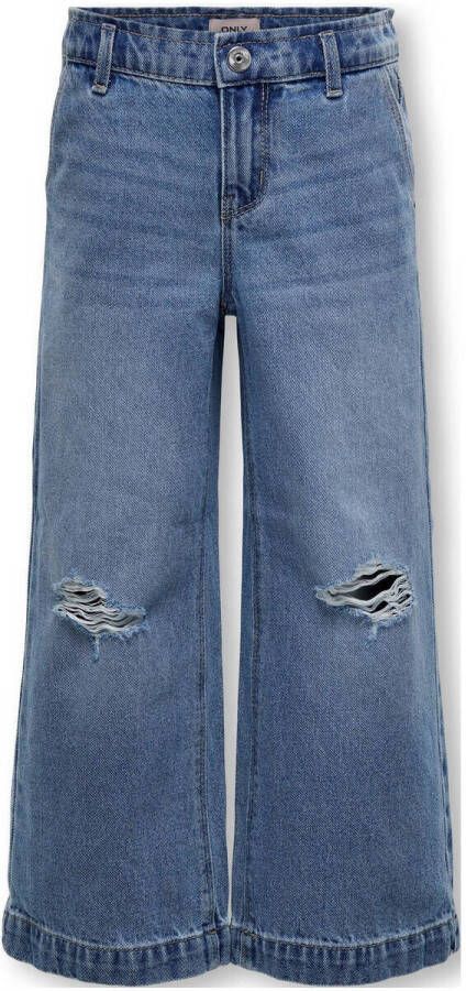 Only KIDS GIRL wide leg jeans KOGCOMET light blue denim Blauw Effen 134