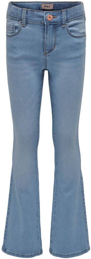 Only KIDS GIRL flared jeans KOGROYAL LIFE light blue denim Blauw Meisjes Stretchdenim 122 - Foto 2