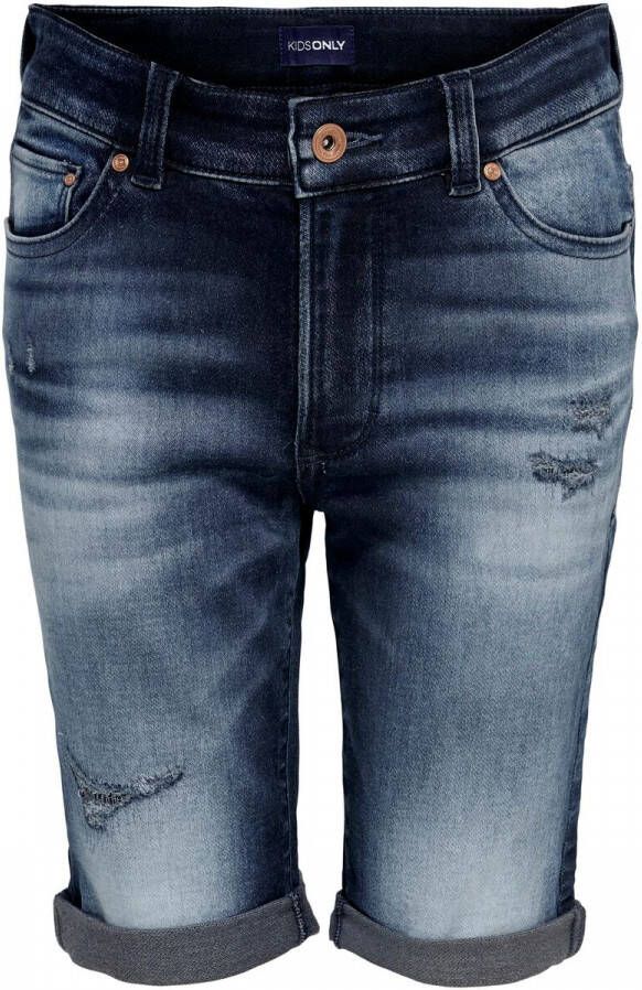 ONLY KIDS BOY slim fit jeans bermuda KOBMATT blue black denim