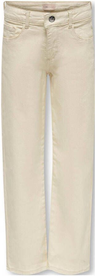 Only KIDS GIRL regular fit broek KOGMEGAN ecru Meisjes Stretchkatoen 164