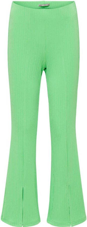 Only KIDS GIRL wide leg broek KOGFIONA met textuur felgroen Meisjes Polyester 116