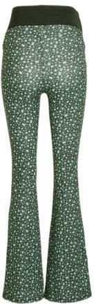 ONLY MATERNITY gebloemde flared broek OLMFEVER zwart groen Dames Polyester XXL - Foto 2