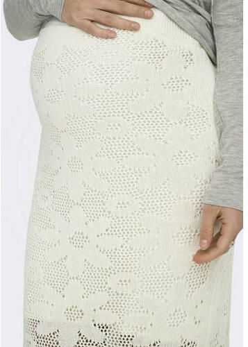 ONLY MATERNITY gebloemde zwangerschaps midi rok gehaakt wit Dames Katoen maat XXL - Foto 4