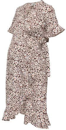 ONLY MATERNITY gebloemde zwangerschapsjurk OLMOLIVIA multi Dames Polyester V-hals XXL - Foto 3