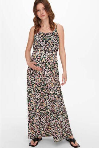 ONLY MATERNITY gebloemde zwangerschapsjurk OLMWINNER multi Dames Polyester Ronde hals XXL - Foto 4