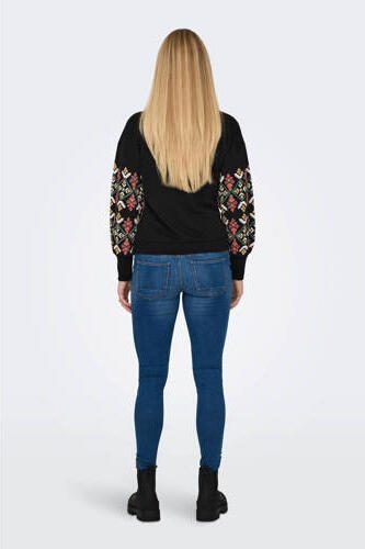 ONLY MATERNITY gebloemde zwangerschapssweater OLMBROOKE zwart Trui Bloemen XXL - Foto 4