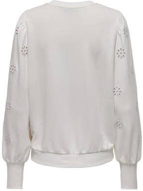 ONLY MATERNITY gebloemde zwangerschapssweater OLMFEMME wit Trui Dames Polyester Ronde hals XXL