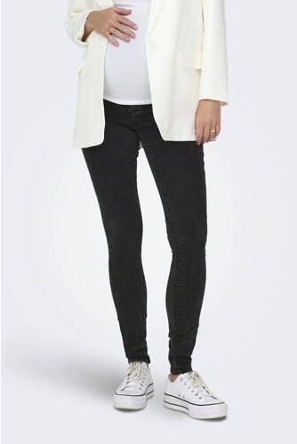 ONLY MATERNITY high waist skinny zwangerschapsjeans OLMROSE washed black Zwart Dames Stretchdenim XXL-32