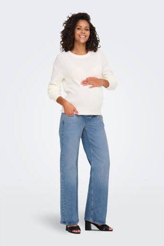 ONLY MATERNITY high waist wide leg zwangerschapsjeans OLMJUICY medium blue Blauw Dames Stretchkatoen XXL-32 - Foto 6