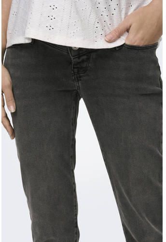 ONLY MATERNITY high waist zwangerschaps straight jeans OLMEMILY dark grey denim Grijs XXL-32