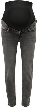 ONLY MATERNITY high waist zwangerschaps straight jeans OLMEMILY dark grey denim Grijs XXL-32 - Foto 3