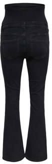 ONLY MATERNITY high waist zwangerschaps flared jeans black denim met glitter Zwart Dames Stretchdenim maat XXL-32 - Foto 3