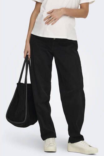ONLY MATERNITY Olmluma low waist zwangerschaps straight leg jeans black denim Zwart maat XL-32