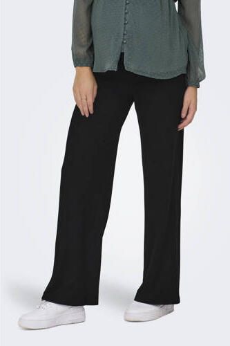 ONLY MATERNITY ribgebreide zwangerschapsbroek zwart Dames Polyester Effen XXL - Foto 2