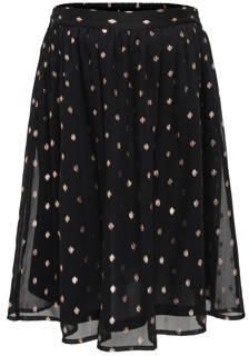 ONLY MATERNITY semi-transparante zwangerschapsrok OLMIVY met stippen zwart goud Dames Polyester XXL