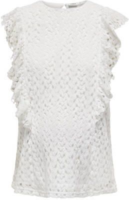 ONLY MATERNITY semi-transparante zwangerschapstop OLMCAMELIA wit Dames Polyester Ronde hals XXL - Foto 2