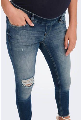 ONLY MATERNITY skinny zwangerschapsjeans OLMBLUSH dark medium blue denim Blauw Dames Stretchdenim XXL-32 - Foto 2