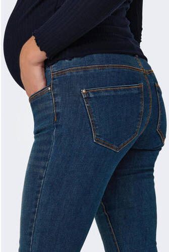 ONLY MATERNITY skinny zwangerschapsjeans OLMWAUW dark blue denim Blauw Dames Stretchdenim XXL-32 - Foto 3