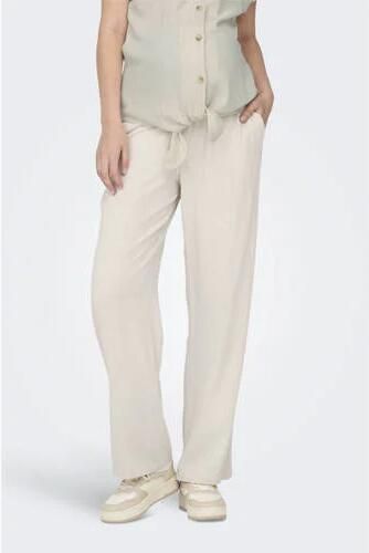 ONLY MATERNITY straight fit broek OLMSIESTA ecru Dames Viscose Effen XXL-32