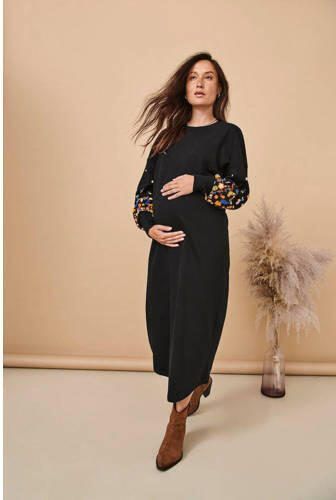 ONLY MATERNITY wijdvallende zwangerschapsjurk OLMBROOKE zwart multi Dames Sweat Ronde hals XXL - Foto 5