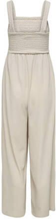 ONLY MATERNITY zwangerschapsjumpsuit OLMELISE beige Dames Polyester Vierkante hals XXL