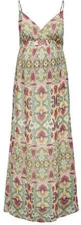 ONLY MATERNITY zwangerschapsjurk OLMASTA LIFE met all over print groen bordeaux Dames Polyester V-hals XXL