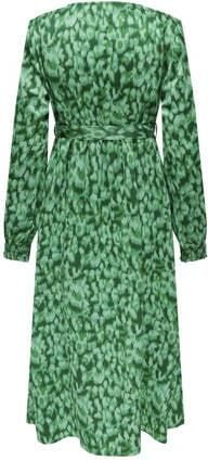 ONLY MATERNITY zwangerschapsjurk OLMFELINA met all over print groen Dames Polyester V-hals XXL