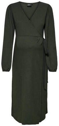 ONLY MATERNITY zwangerschapsjurk OLMMERLE donkergroen Dames Polyester V-hals XXL - Foto 2