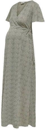 ONLY MATERNITY zwangerschapsjurk OLMPAULINE met stippen ecru zwart Dames Polyester V-hals M - Foto 2