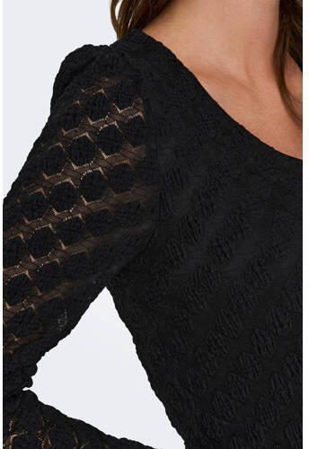 ONLY MATERNITY zwangerschapsjurk OLMRIE met textuur zwart Dames Polyamide V-hals XXL - Foto 3