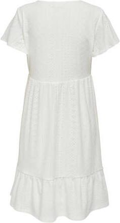 ONLY MATERNITY zwangerschapsjurk OLMSANDRA met volant wit Dames Polyester V-hals XXL - Foto 2