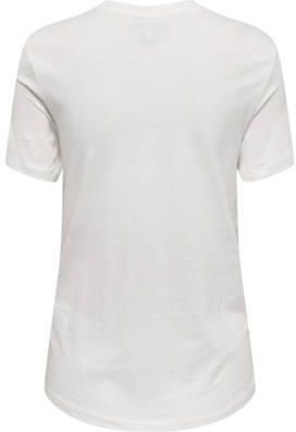 ONLY MATERNITY zwangerschapsshirt OLMGOLDIE met printopdruk wit T-shirt Dames Katoen Ronde hals XXL