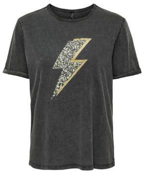 ONLY MATERNITY zwangerschapsshirt OLMGWEN met printopdruk antraciet T-shirt Grijs Dames Katoen Ronde hals XXL - Foto 2