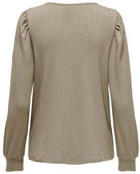 ONLY MATERNITY zwangerschapstop OLMATHEA met plooien beige Dames Polyester Ronde hals XXL